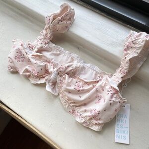 Frankie’s bikinis pink floral top